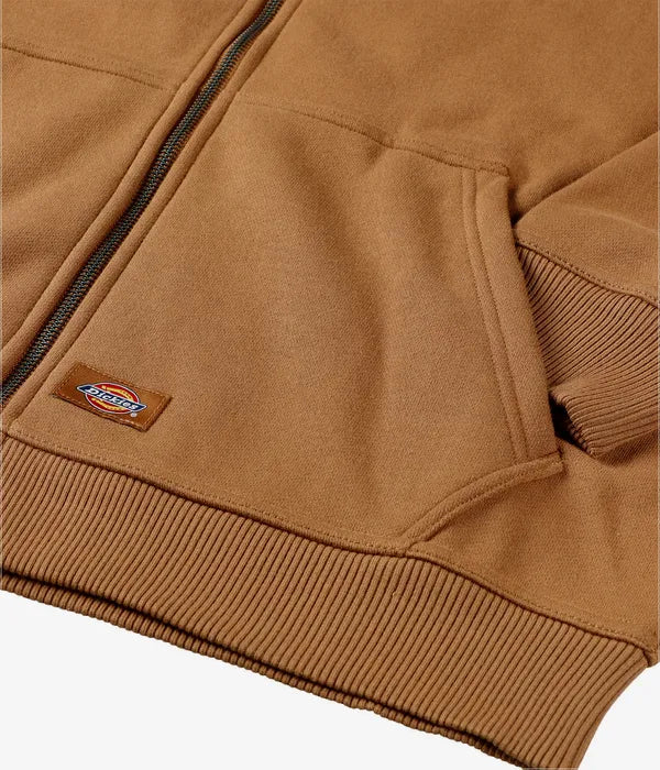 DICKIES X THRASHER - Zip Hoodie Felpa Brown