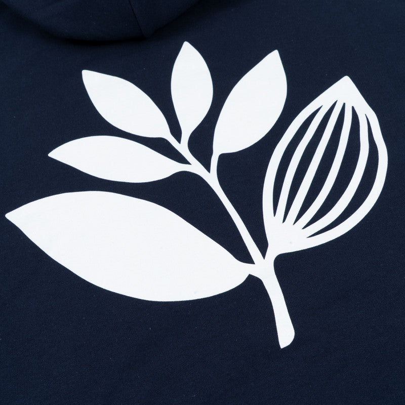 MAGENTA PLANT HOODIE - DARK BLUE