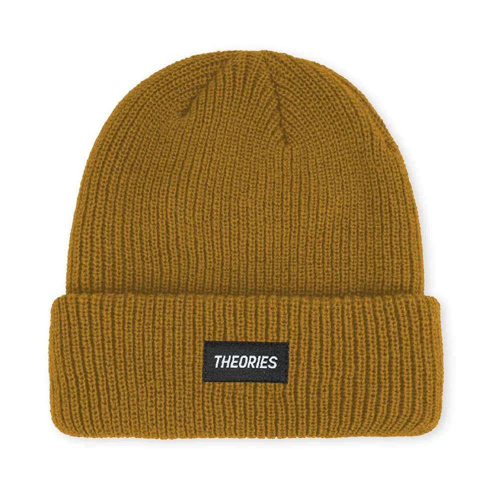 Cappellino Theories Stamp Label Rib Knit Beanie – Mustard