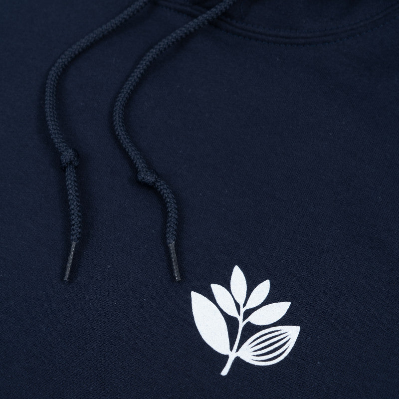 MAGENTA PLANT HOODIE - DARK BLUE