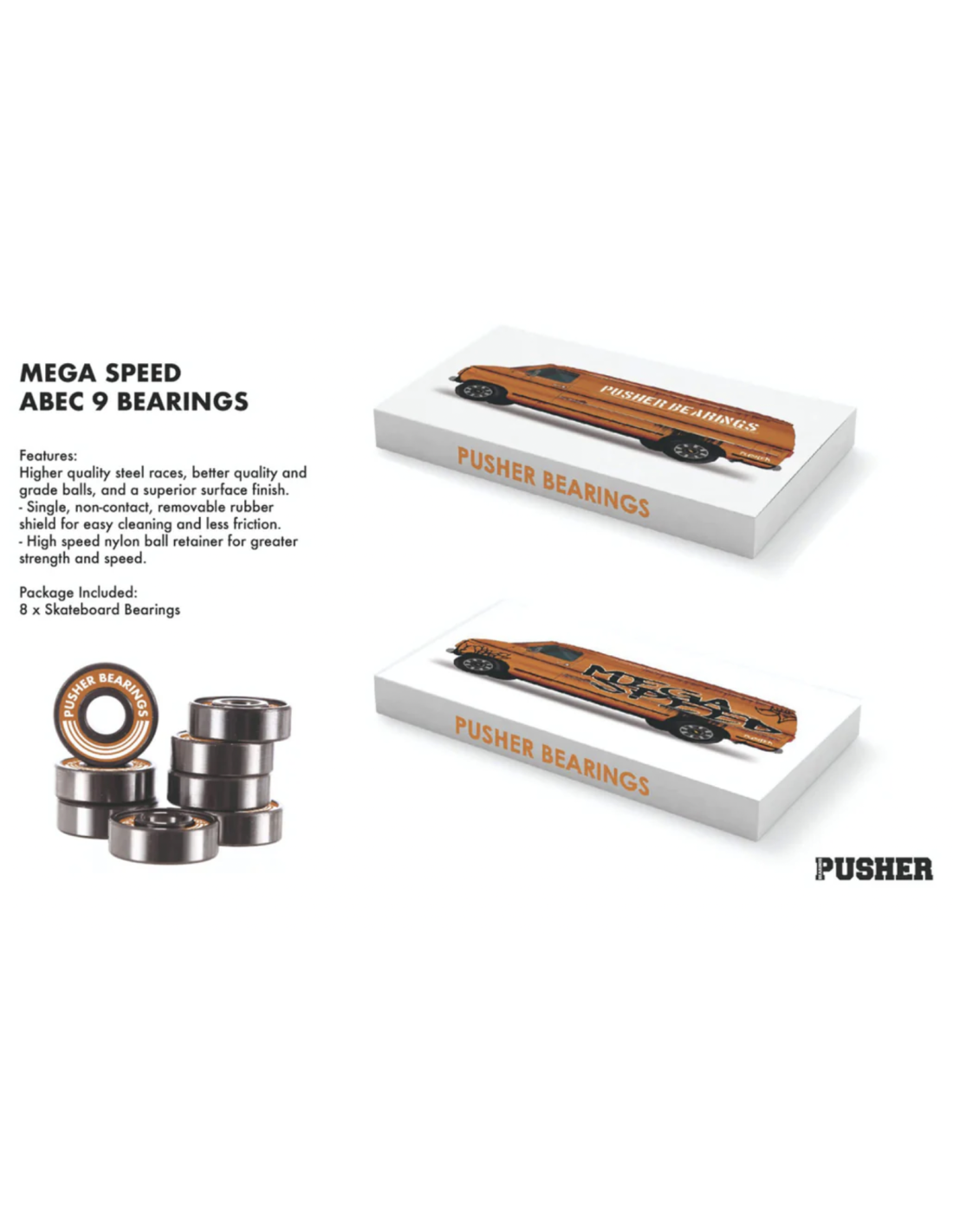 Cuscinetti PUSHER MEGA SPEED BEARINGS