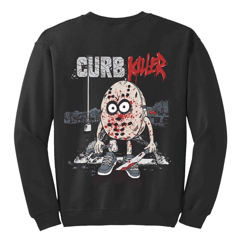 Heroin Skateboards - Curb Killer Crewneck Sweatshirt Black