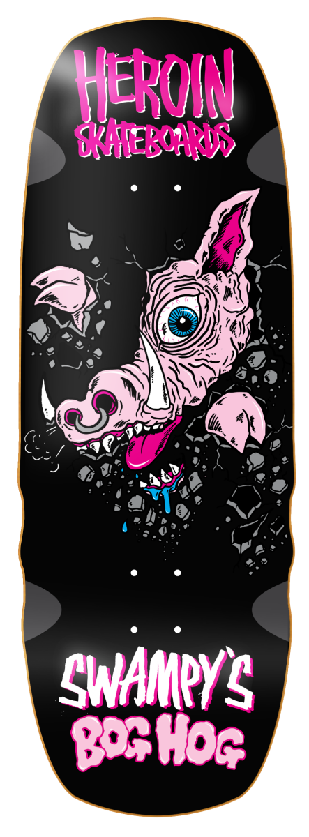 Heroin Skateboards - Swampy's Bog Hog deck 10.75"