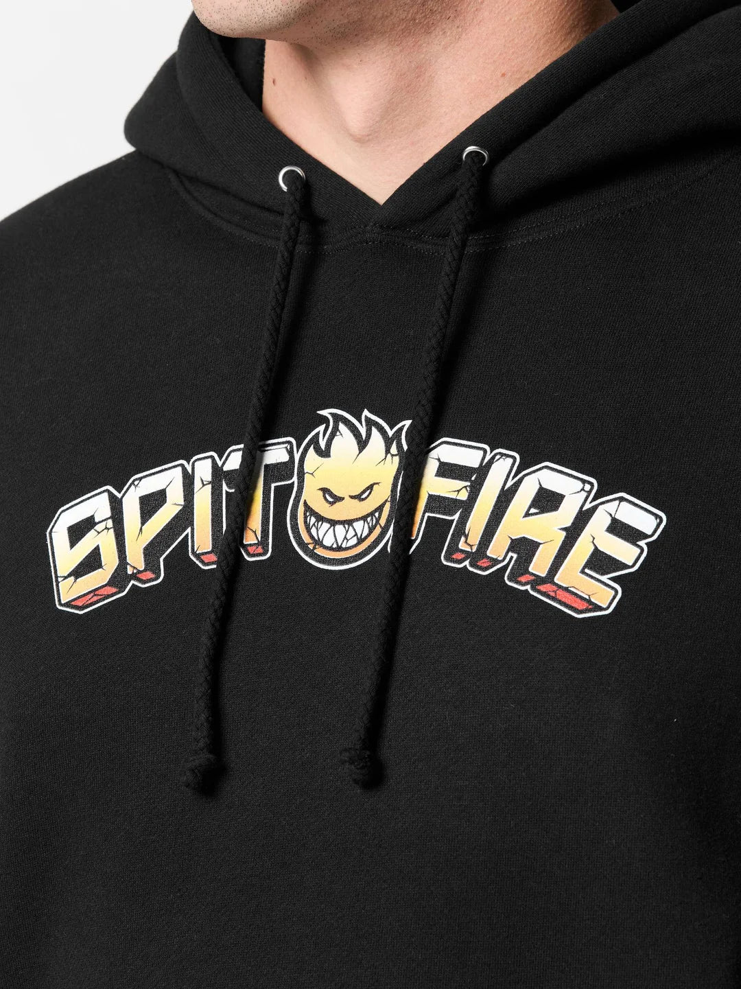 Felpa con cappuccio Spitfire Heatwave hood black