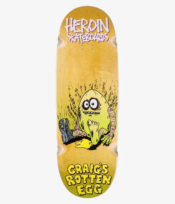 Heroin Skateboards Questions Craig's Rotten Egg 10" Tavola da skateboard