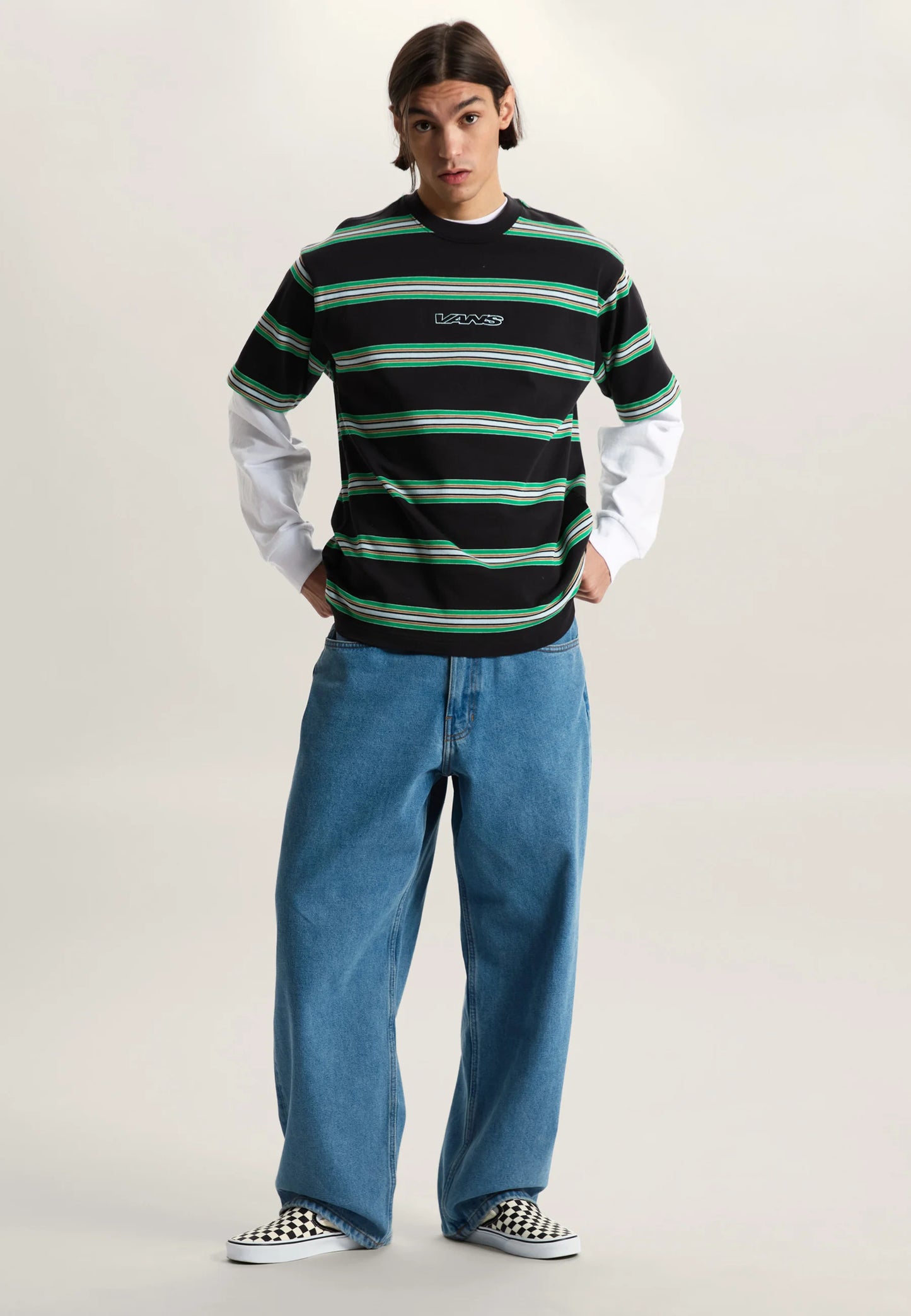 Vans - Mesa Stripe T-shirt con stampa - black
