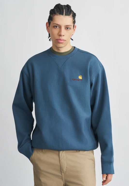 Carhartt - American Script Sweat Office Blue