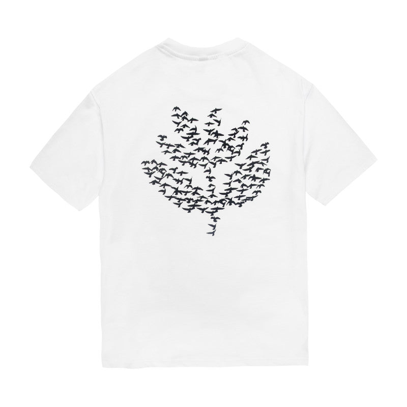 MAGENTA MIGRATION TEE - WHITE