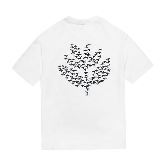 MAGENTA MIGRATION TEE - WHITE