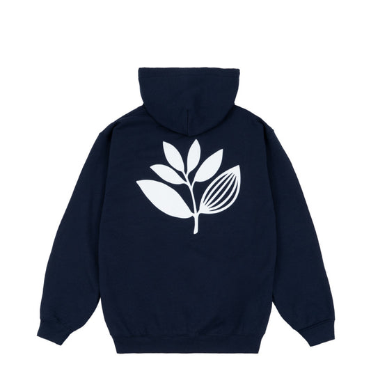 MAGENTA PLANT HOODIE - DARK BLUE