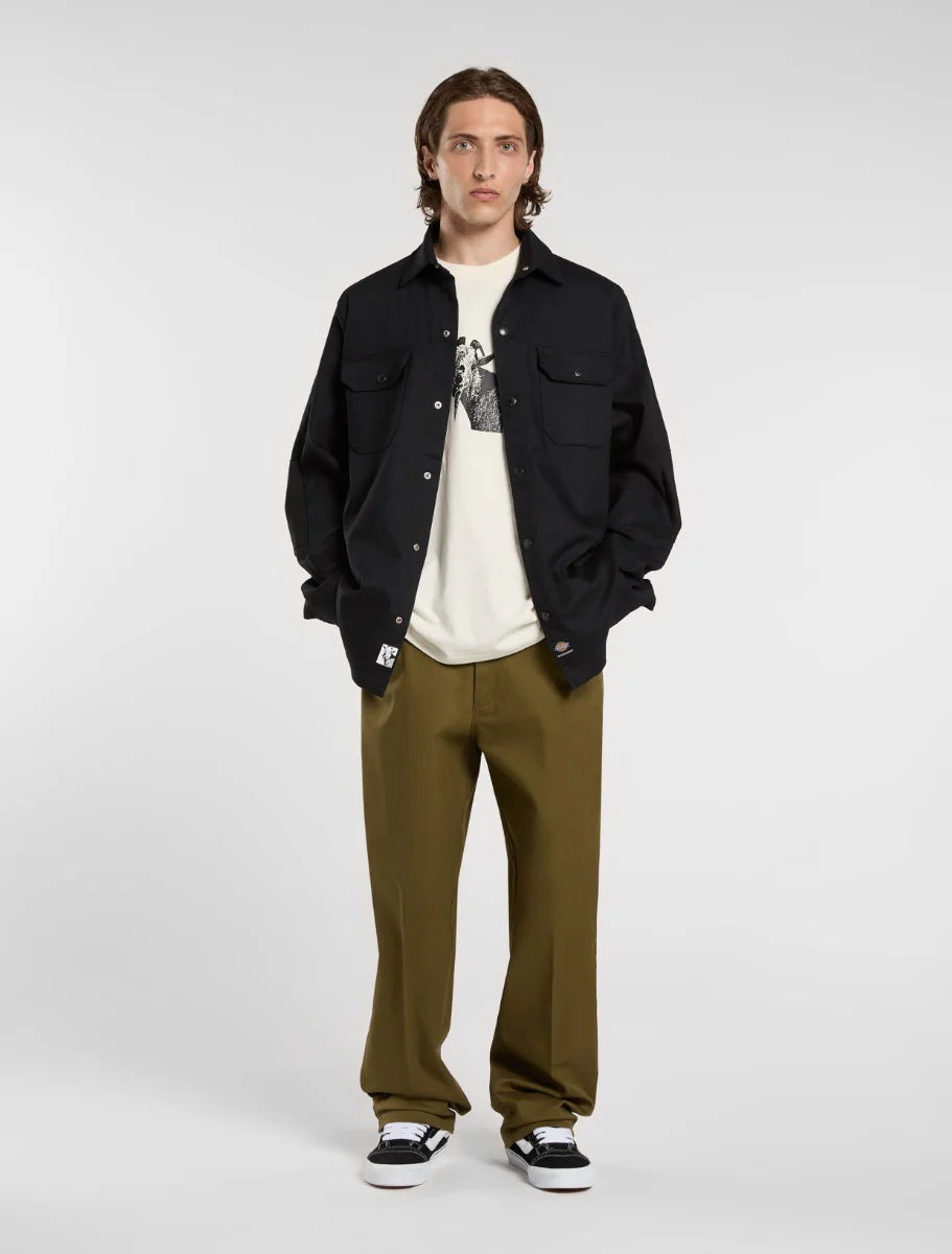 Dickies - Shacket foderata in canvas Mike Anderson Black