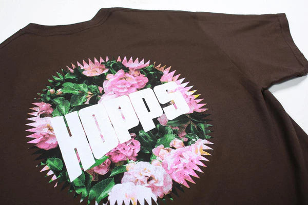 Maglietta Hopps Skateboards Roses Tee Chocolate