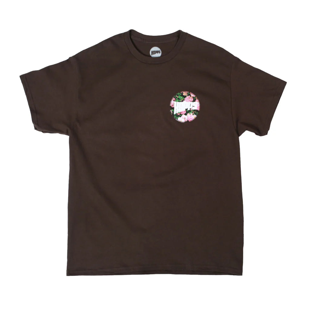 Maglietta Hopps Skateboards Roses Tee Chocolate
