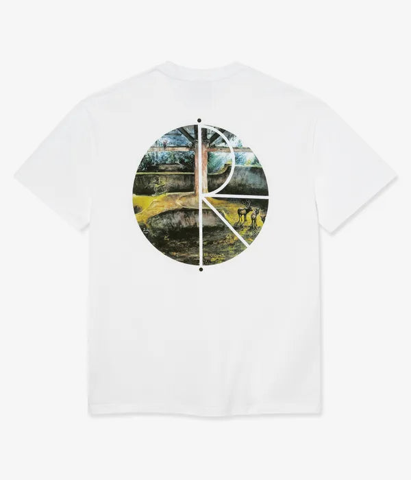 POLAR SCATE CO. FILL LOGO BURNSIDE 2084 T-SHIRT (WHITE)