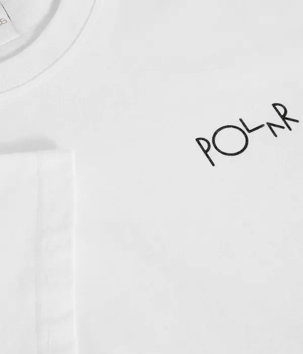 POLAR SCATE CO. FILL LOGO BURNSIDE 2084 T-SHIRT (WHITE)