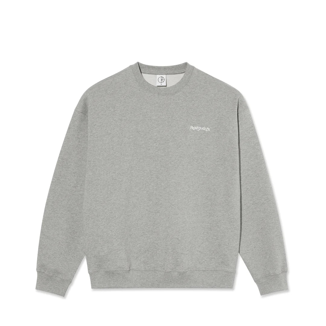 Felpa girocollo POLAR SKATE CO. DAVE CREWNECK | SURF LOGO - HEATHER GREY
