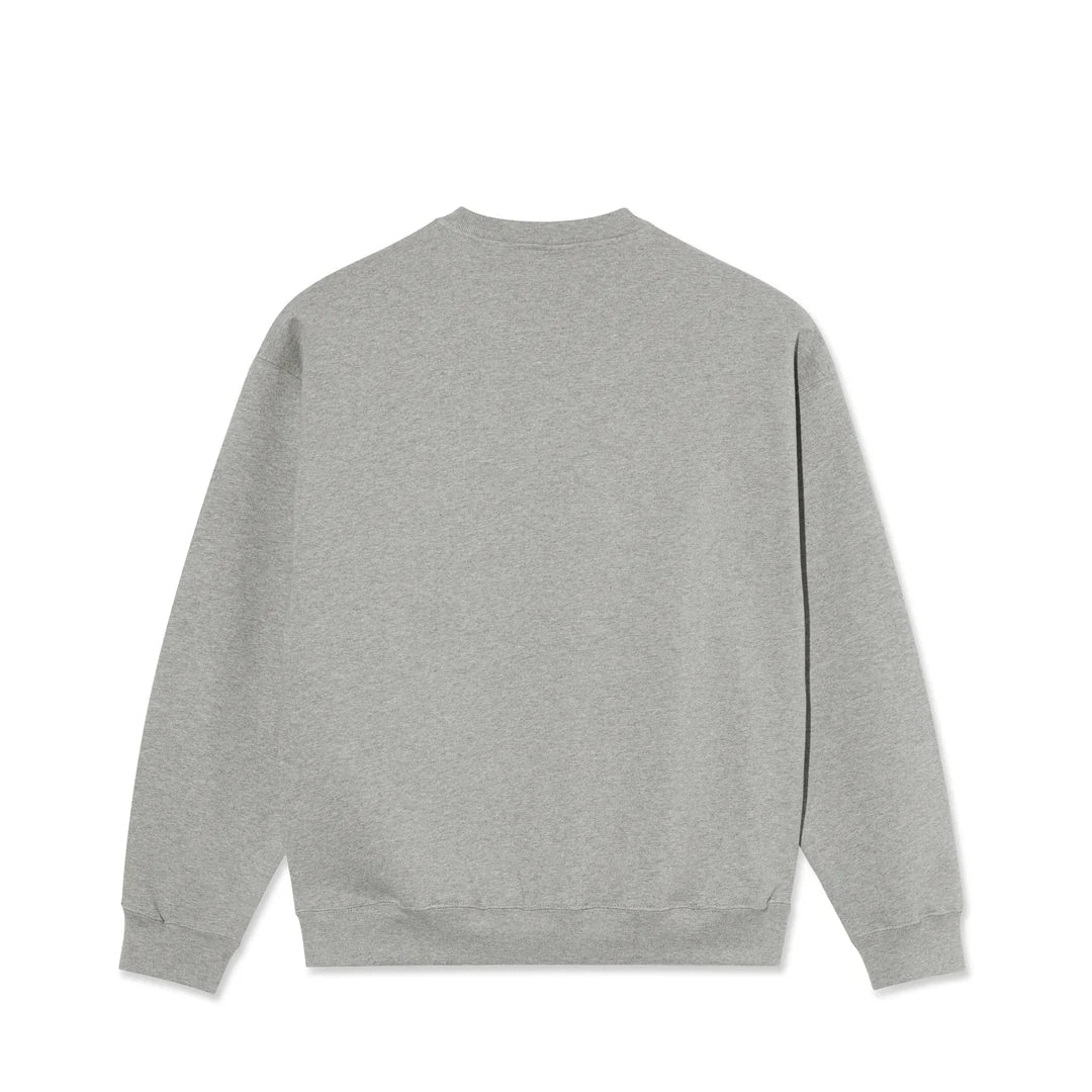 Felpa girocollo POLAR SKATE CO. DAVE CREWNECK | SURF LOGO - HEATHER GREY