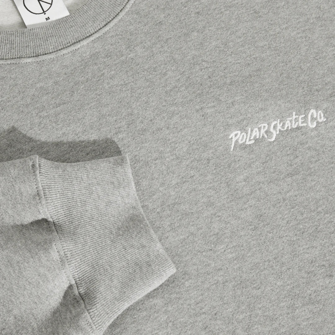 Felpa girocollo POLAR SKATE CO. DAVE CREWNECK | SURF LOGO - HEATHER GREY