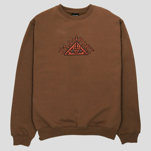 Felpa girocollo PASS~PORT MANUSCRIPT SWEATER - CHOCOLATE