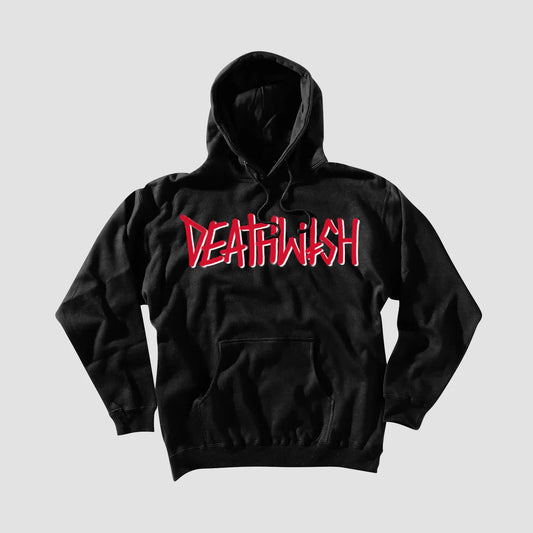 Felpa con cappuccio DEATHWISH DEATHSPRAY PULLOVER HOODIE BLACK/RED