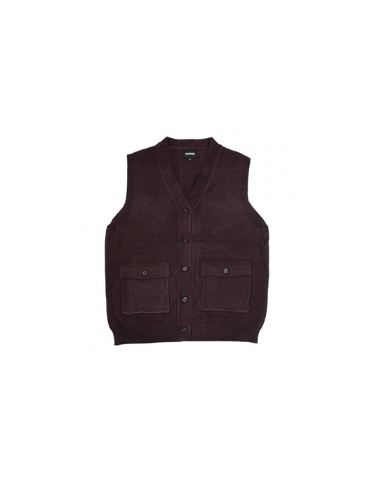 Gilet THEORIES BRAND SHIER SWEATER VEST VINTAGE BROWN