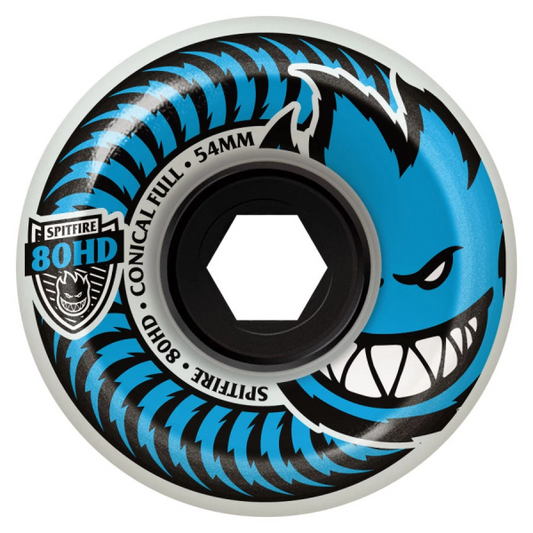 Ruote SPITFIRE CONICAL FULL RUOTE (CLEAR BLUE) 56MM 80A