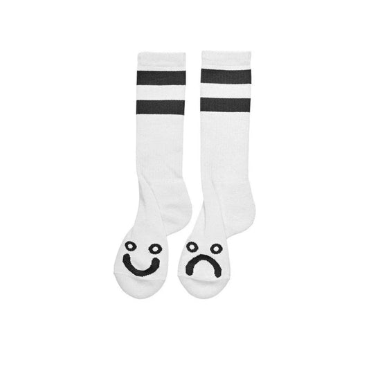 Calzini POLAR SKATE CO. - HAPPY SAD SOCKS WHITE