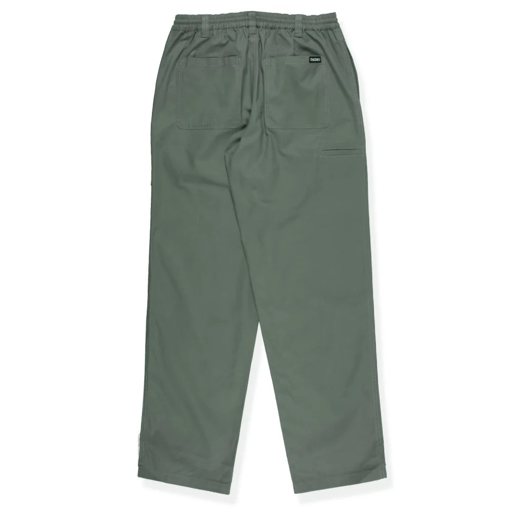 Pantaloni in cotone Theories Stamp Lounge Pant – Dark Moss
