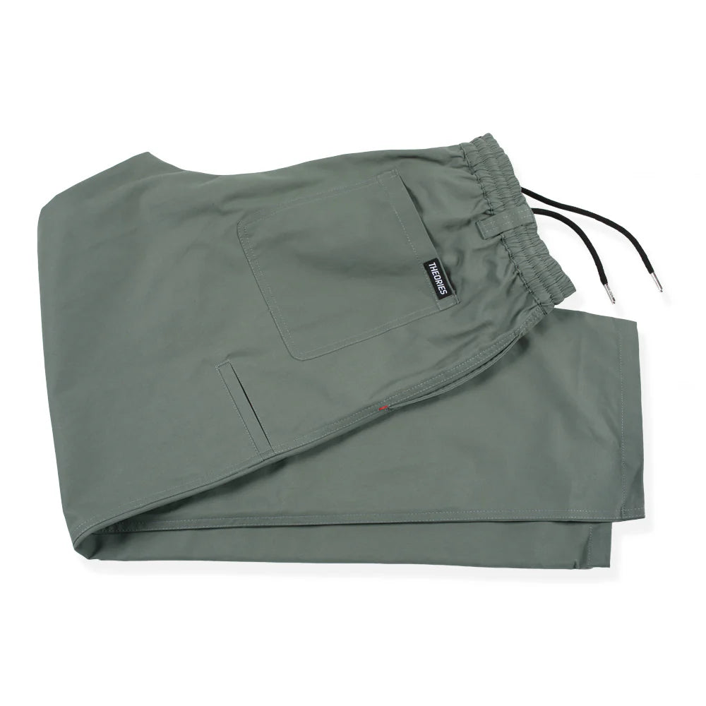 Pantaloni in cotone Theories Stamp Lounge Pant – Dark Moss