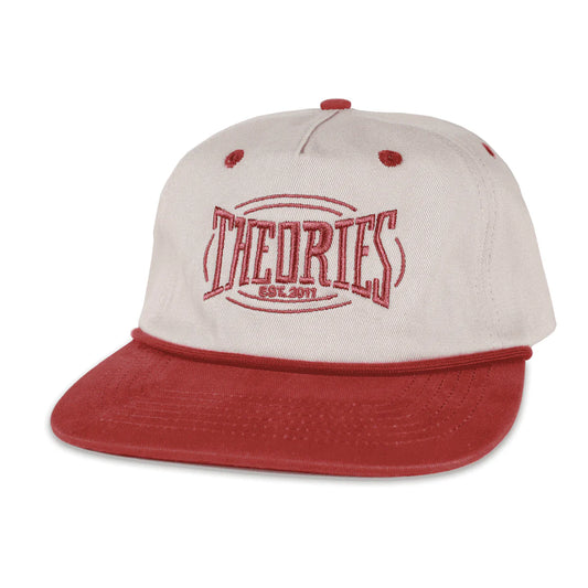 Cappellino Theories Punch Out Snapback Hat – Cream/Red