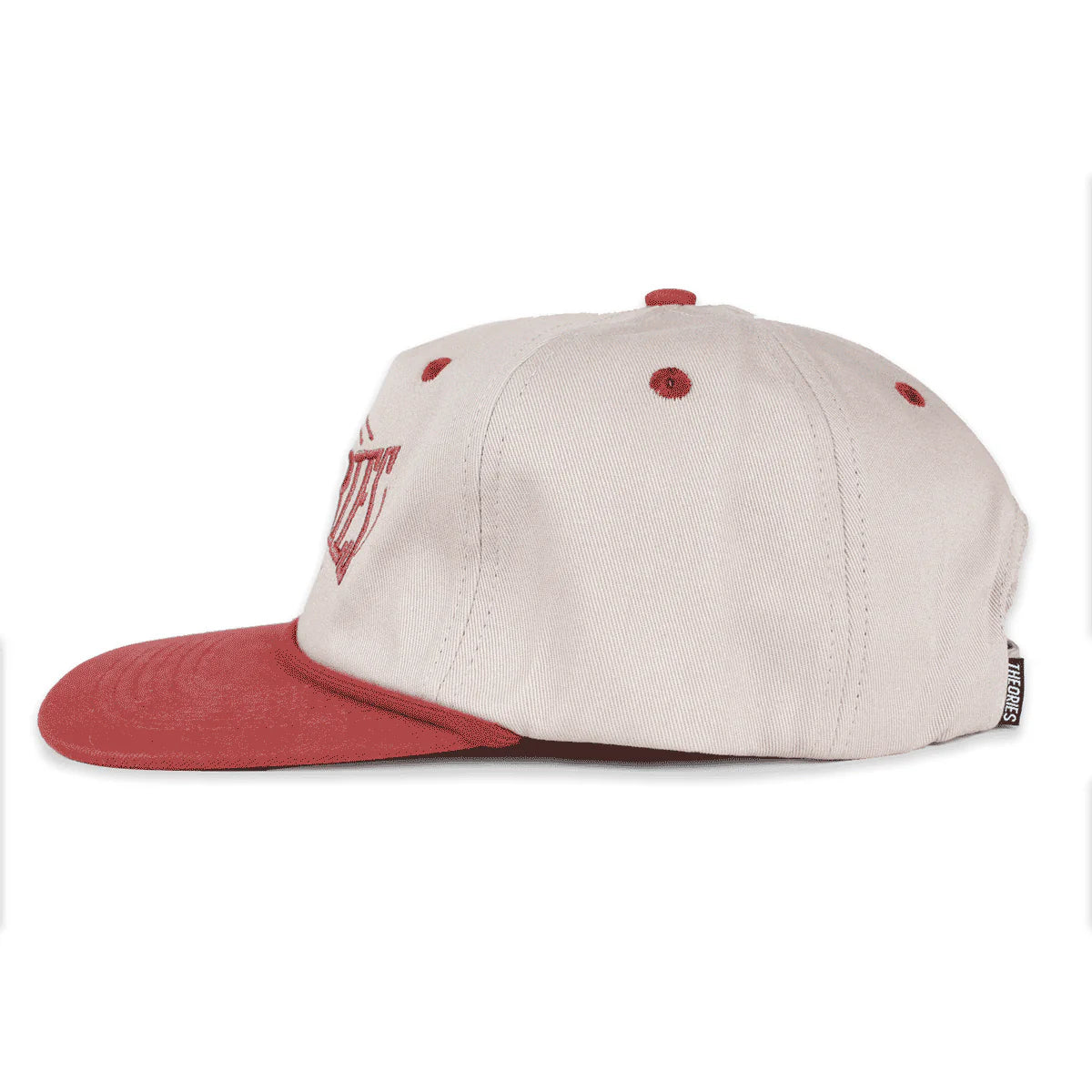 Cappellino Theories Punch Out Snapback Hat – Cream/Red