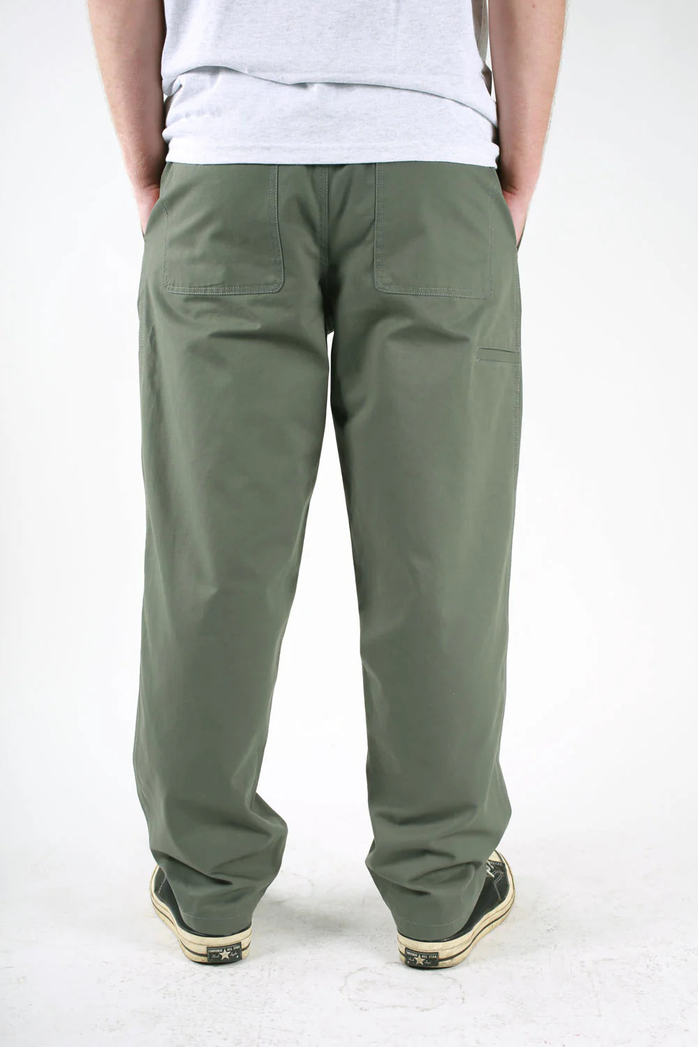 Pantaloni in cotone Theories Stamp Lounge Pant – Dark Moss