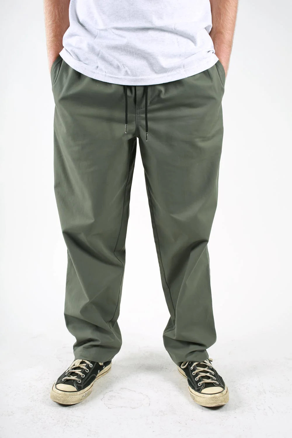 Pantaloni in cotone Theories Stamp Lounge Pant – Dark Moss