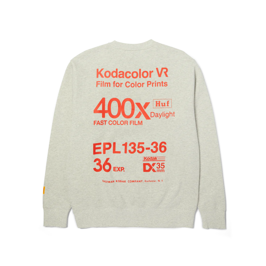 Felpa girocollo HUF x Kodak Golden Hour Crewneck – Ash
