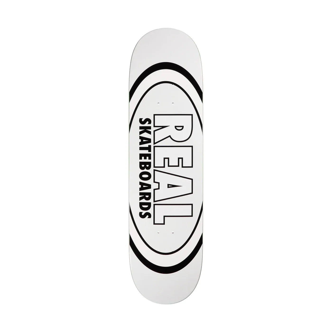 REAL SKATEBOARDS - CLASSIC OVAL WHITE DECK  8.38