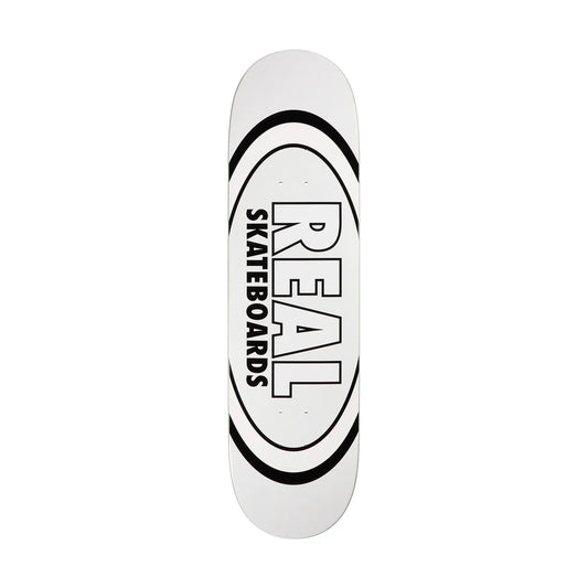 REAL SKATEBOARDS - CLASSIC OVAL WHITE DECK  8.38