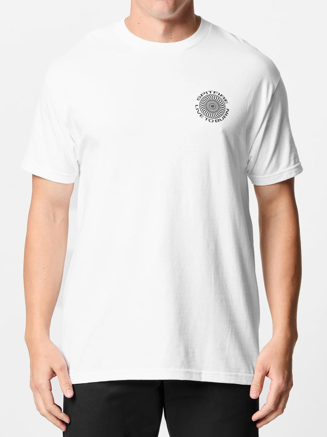 T-shirt Spitfire Live To Burn Classic Swirl Tee – White