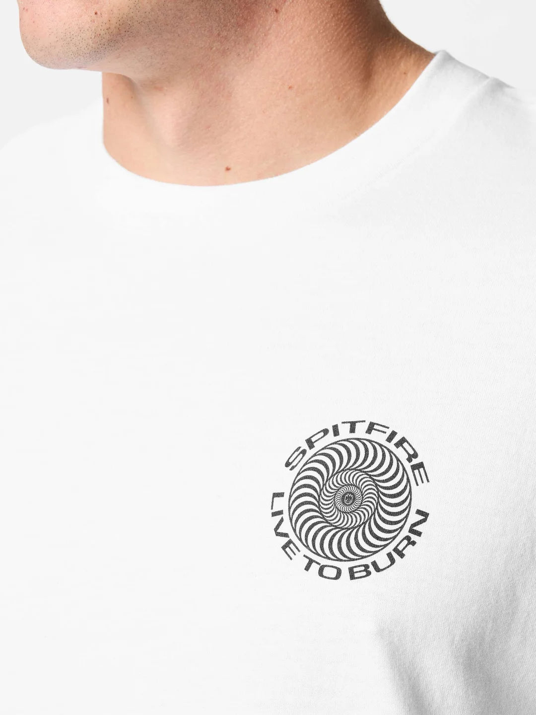 T-shirt Spitfire Live To Burn Classic Swirl Tee – White
