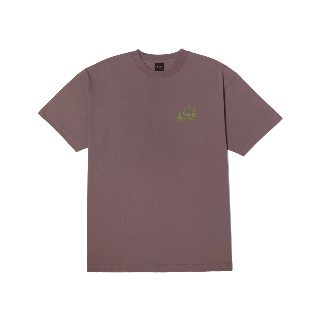 Maglietta a maniche corte HUF GLOW S/S TEE – Light Plum